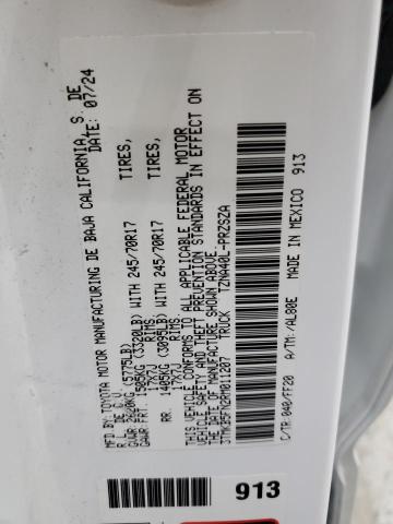 3TMKB5FN2RM011207 - 2024 TOYOTA TACOMA DOUBLE CAB Blanc photo 13