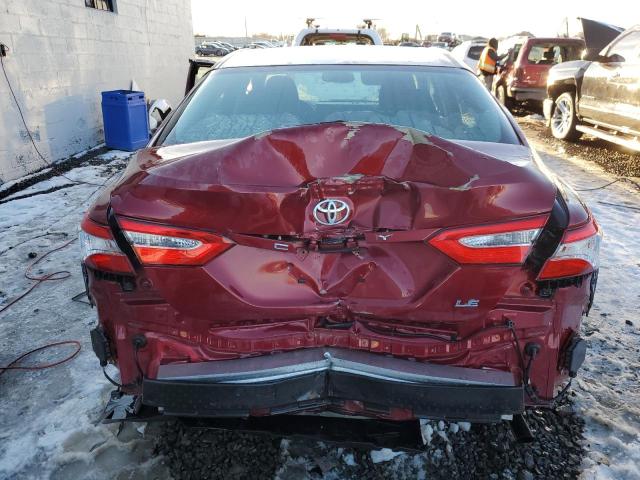 4T1B11HK6JU552836 - 2018 TOYOTA CAMRY L BURGUNDY photo 6