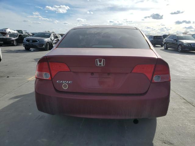 2HGFA16598H518097 - 2008 HONDA CIVIC LX BURGUNDY photo 6