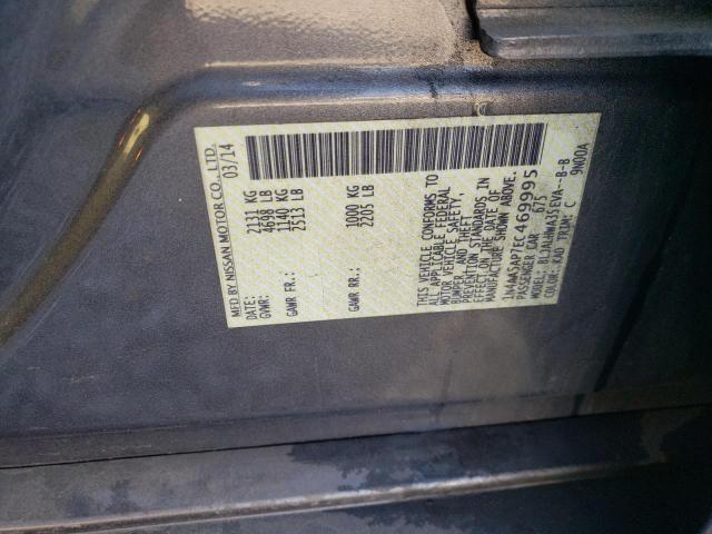 1N4AA5AP7EC469995 - 2014 NISSAN MAXIMA S GRAY photo 12