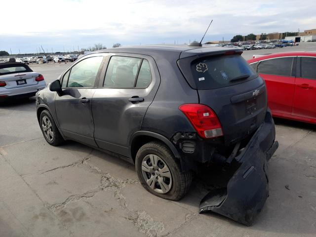 3GNCJKSB6GL264770 - 2016 CHEVROLET TRAX LS GRAY photo 2