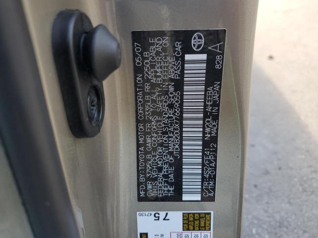 JTDKB20UX77669055 - 2007 TOYOTA PRIUS Bej foto 13