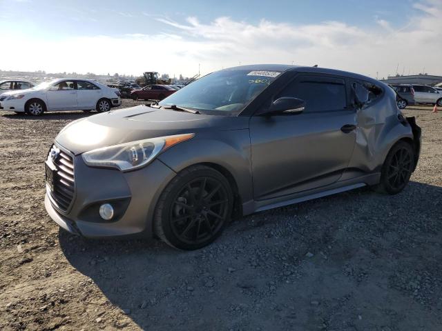 KMHTC6AE9FU225841 - 2015 HYUNDAI VELOSTER TURBO GRAY photo 1