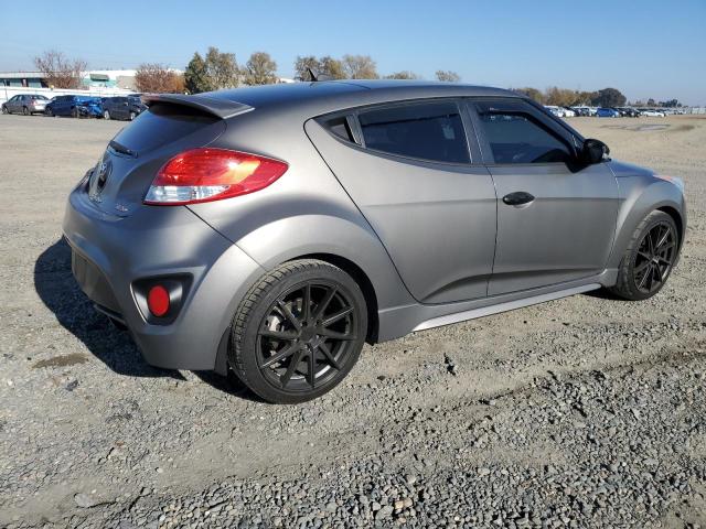 KMHTC6AE9FU225841 - 2015 HYUNDAI VELOSTER TURBO GRAY photo 3