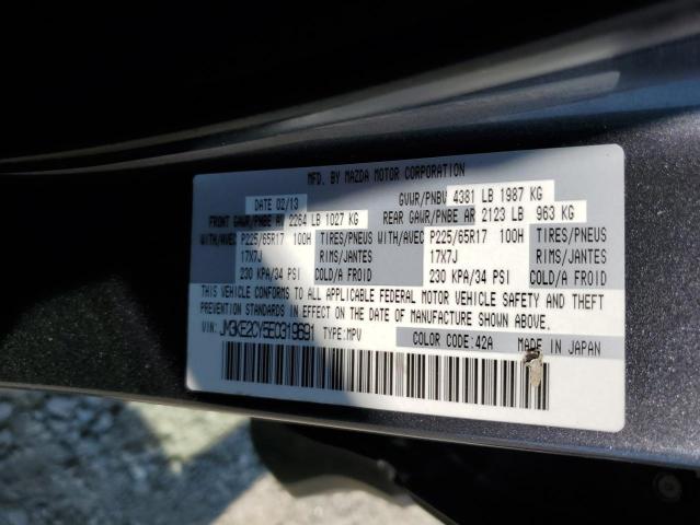 JM3KE2CY5E0319691 - 2014 MAZDA CX-5 TOURING GRAY photo 14