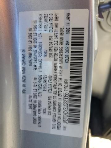 JM3TCACY3J0223055 - 2018 MAZDA CX-9 TOURING ვერცხლისფერი ფოტო 13