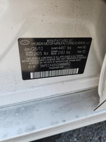 5NPEC4ABXDH684052 - 2013 HYUNDAI SONATA SE WHITE photo 12