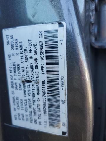 1HGCM66557A091960 - 2007 HONDA ACCORD EX GRAY photo 12