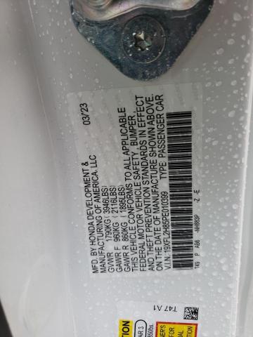 19XFL2H85PE010399 - 2023 HONDA CIVIC SPORT 白色 照片 13