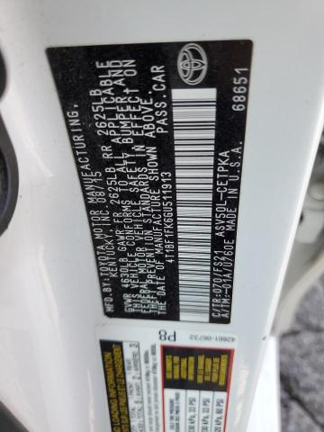 4T1BF1FK6GU511913 - 2016 TOYOTA CAMRY LE WHITE photo 13