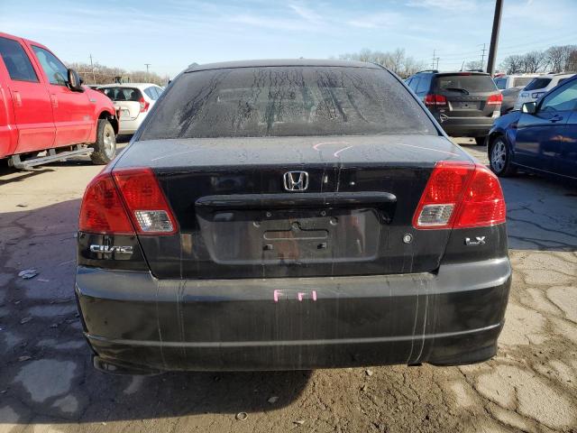 2HGES16505H515089 - 2005 HONDA CIVIC LX BLACK photo 6