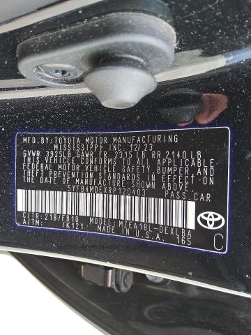 5YFB4MDEXRP120403 - 2024 TOYOTA COROLLA LE შავი ფოტო 12