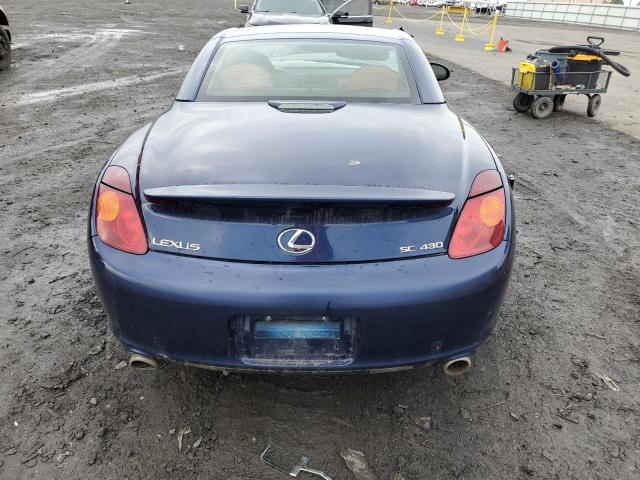 JTHFN48Y030048775 - 2003 LEXUS SC 430 BLUE photo 6