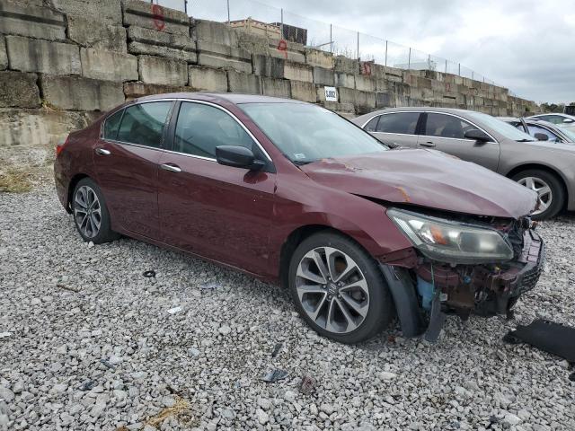 1HGCR2F5XFA223295 - 2015 HONDA ACCORD SPORT MAROON photo 4