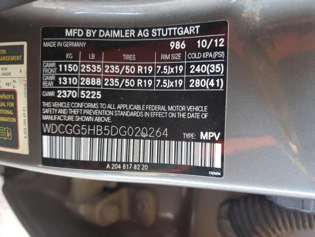 WDCGG5HB5DG020264 - 2013 MERCEDES-BENZ GLK 350 Grau Foto 14