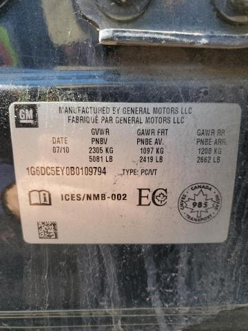 1G6DC5EY0B0109794 - 2011 CADILLAC CTS Қара фото 12