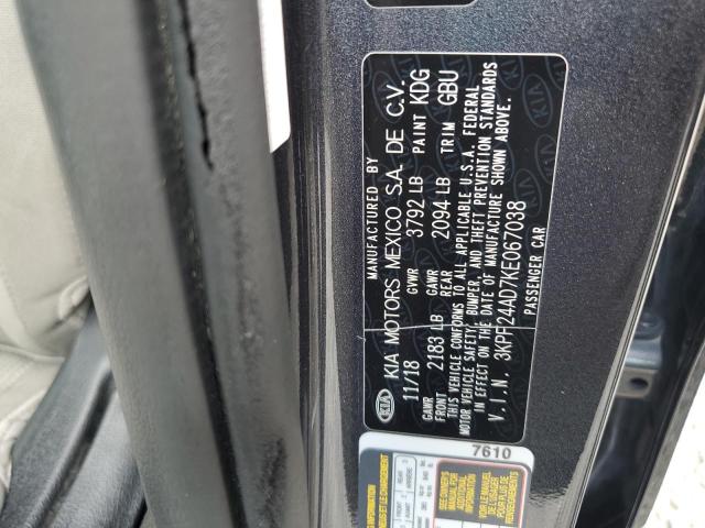 3KPF24AD7KE067038 - 2019 KIA FORTE FE ნაცრისფერი ფოტო 12