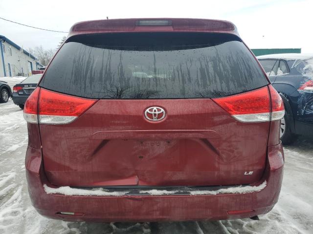 5TDKK3DC7DS290507 - 2013 TOYOTA SIENNA LE RED photo 6