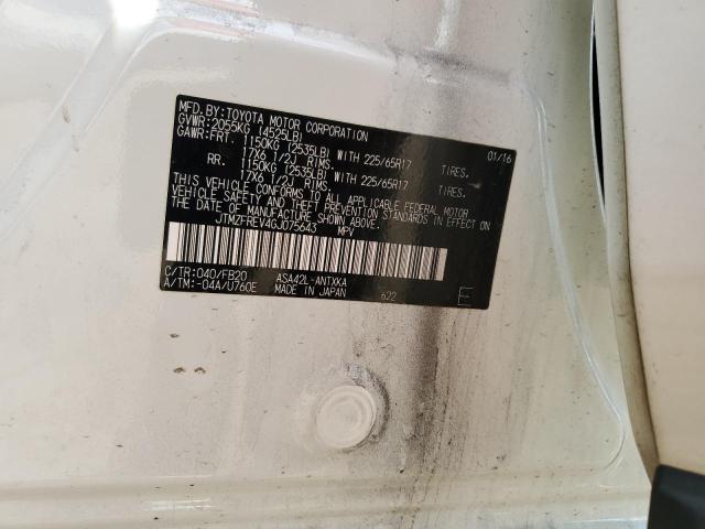 JTMZFREV4GJ075643 - 2016 TOYOTA RAV4 LE WHITE photo 12