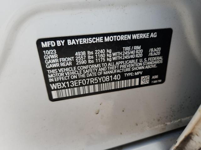 WBX13EF07R5Y08140 - 2024 BMW X1 M35I WHITE photo 13