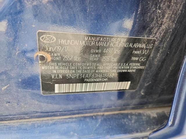 5NPE34AF6JH618662 - 2018 HYUNDAI SONATA SPORT Niebieski zdjęcie 12