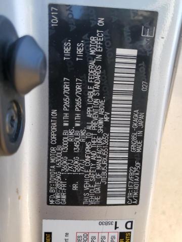 JTEBU5JRXJ5513652 - 2018 TOYOTA 4RUNNER SR5/SR5 PREMIUM Silber Foto 13