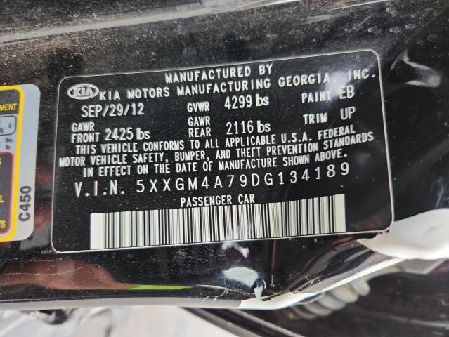 5XXGM4A79DG134189 - 2013 KIA OPTIMA LX BLACK photo 12