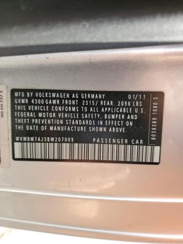 WVWBM7AJ3BW207009 - 2011 VOLK GOLF SILVER photo 12