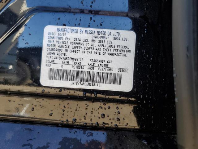 JN1BV7AR0EM698113 - 2014 INFINITI Q50 BASE BLACK photo 12