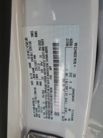 1FMCU9GD7KUB11828 - 2019 FORD ESCAPE SE 白色 照片 13