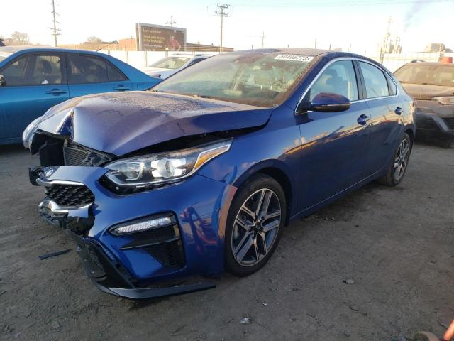 3KPF54AD1ME411019 - 2021 KIA FORTE EX BLUE photo 1