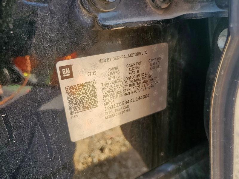 1G11Z5S34KU144864 - 2019 CHEVROLET IMPALA LT Qara foto 13