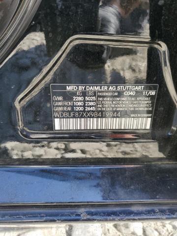 WDBUF87XX9B419944 - 2009 MERCEDES-BENZ E 350 4MATIC BLACK photo 12