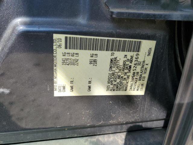 1N4AL2AP6AN526369 - 2010 NISSAN ALTIMA BASE 灰色 照片 12
