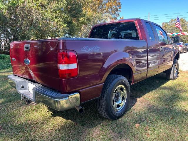 1FTRX14WX5FA22664 - 2005 FORD F150 BURGUNDY photo 4