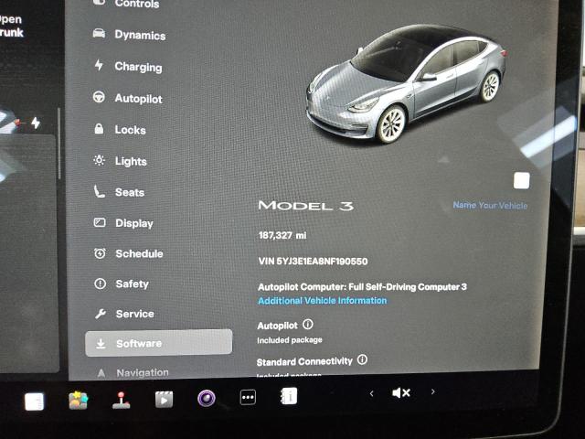 5YJ3E1EA8NF190550 - 2022 TESLA MODEL 3 BLUE photo 9