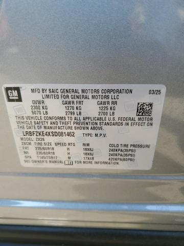 LRBFZKE4XSD081462 - 2025 BUICK ENVISION PREFERRED SILVER photo 13