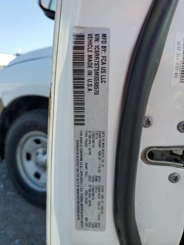 1C6RR7ST5MS598570 - 2021 RAM 1500 CLASS TRADESMAN 白色 照片 13