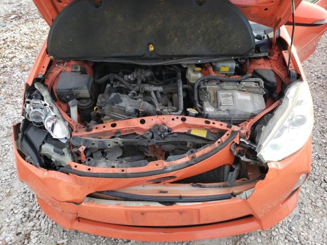 JTDKDTB32C1014888 - 2012 TOYOTA PRIUS C ORANGE photo 11