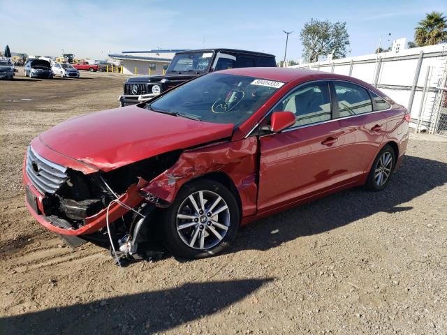 5NPE24AFXHH530100 - 2017 HYUNDAI SONATA SE RED photo 1