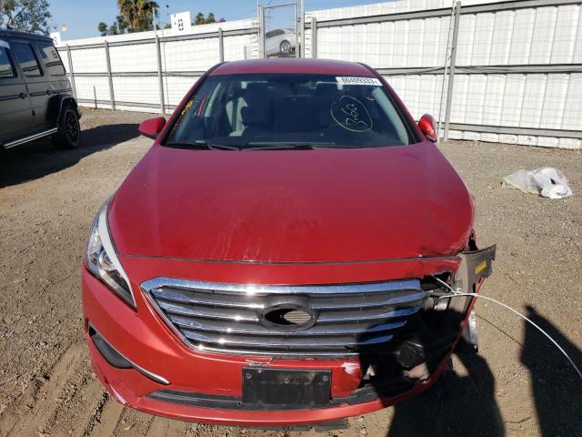 5NPE24AFXHH530100 - 2017 HYUNDAI SONATA SE RED photo 5