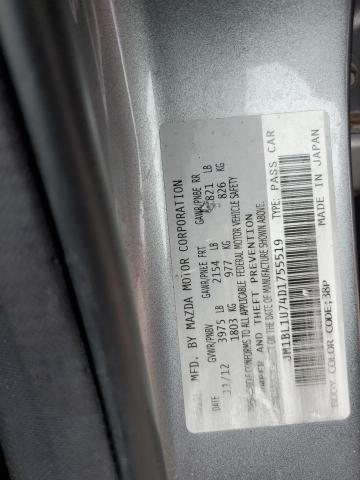 JM1BL1U74D1755519 - 2013 MAZDA 3 I GRAY photo 13