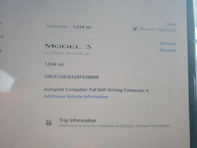 5YJ3E1EA2SF036508 - 2025 TESLA MODEL 3 GRAY photo 9