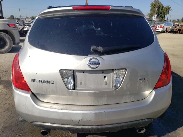 JN8AZ08T44W217597 - 2004 NISSAN MURANO SL SILVER photo 6