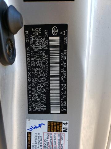 JTKDE177550009613 - 2005 TOYOTA SCION TC 银色 照片 12