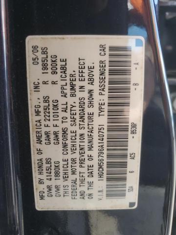1HGCM56796A140751 - 2006 HONDA ACCORD EX BLUE photo 12