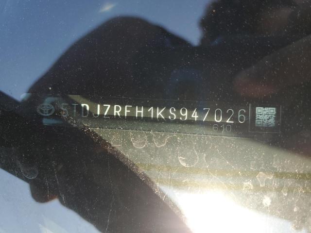 5TDJZRFH1KS947026 - 2019 TOYOTA HIGHLANDER SE BLUE photo 13