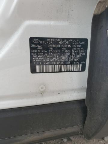 KM8S6DA24PU091156 - 2023 HYUNDAI SANTA FE SEL WHITE photo 13