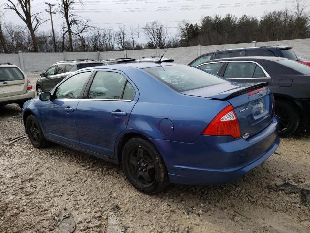 3FAHP0HA1AR115645 - 2010 FORD FUSION SE BLUE photo 2