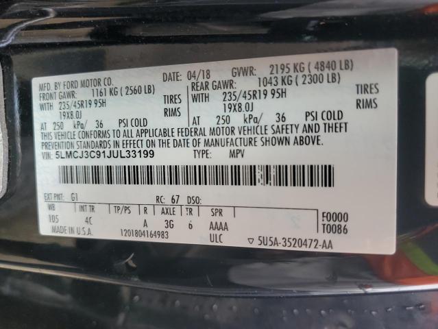 5LMCJ3C91JUL33199 - 2018 LINCOLN MKC RESERVE BLACK photo 14